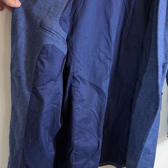Banana Republic Linen Blend Blue Single Button Blazer - Picture 12 of 15